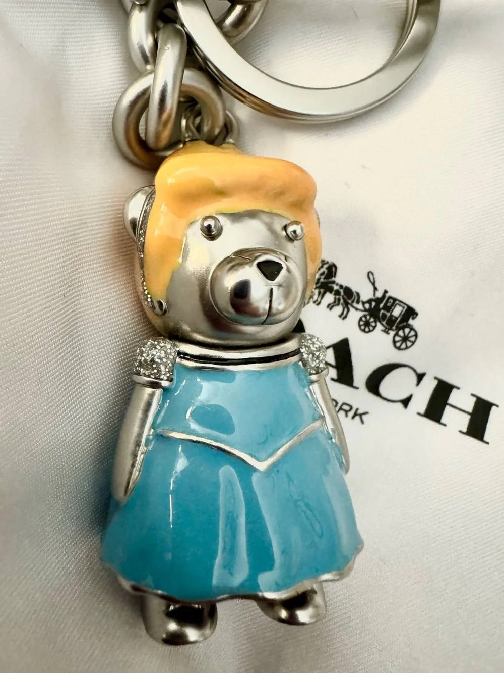 Disney x Coach Cinderella Bear Bag Charm (Style No. C0266) - Like New